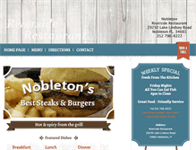 Tablet Screenshot of nobletonriversiderestaurant.com